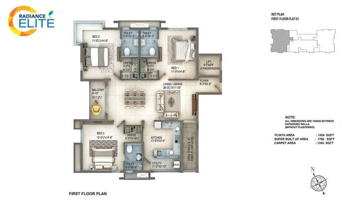 Radiance Elite - Floor Plan