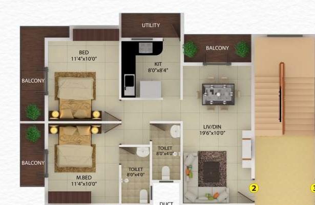 Skytown Luxuria - Floor Plan