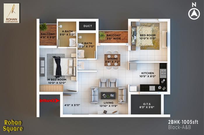 Rohan Square - Floor Plan