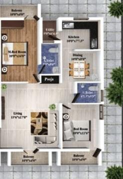 Sree Amitra's Aashirya - Floor Plan