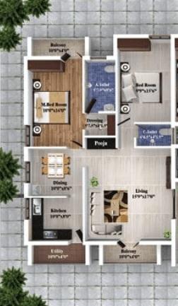 Sree Amitra's Aashirya - Floor Plan