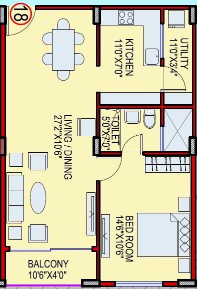 Ashish AN Reddy Apartment - Floor Plan