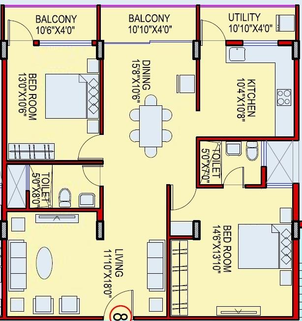Ashish AN Reddy Apartment - Floor Plan