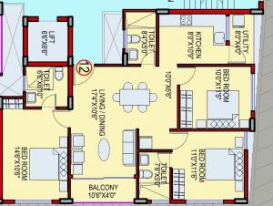 Ashish AN Reddy Apartment - Floor plan