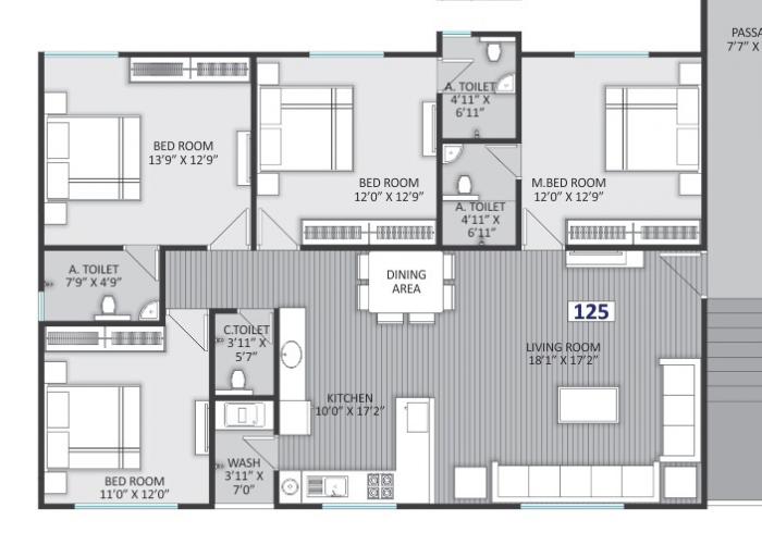 Raghuvir Spectrum - Floor Plan