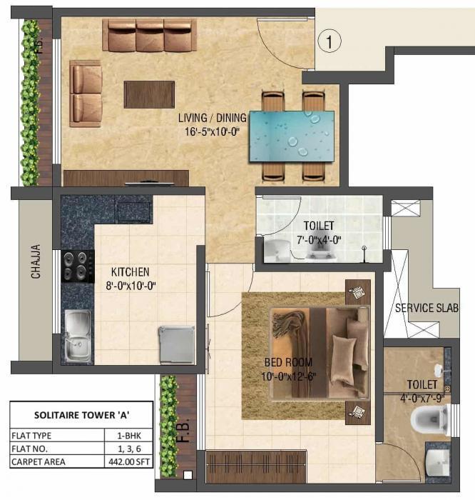 The Wadhwa Solitaire - Floor Plan