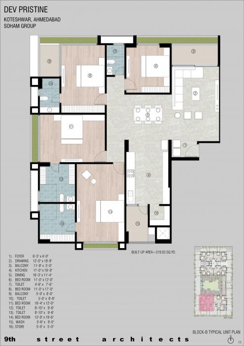 Soham Dev Pristine - Floor Plan