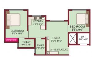 Patil Vrindavan Complex Phase II - Floor plan