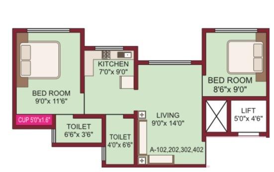 Patil Vrindavan Complex Phase II - Floor Plan