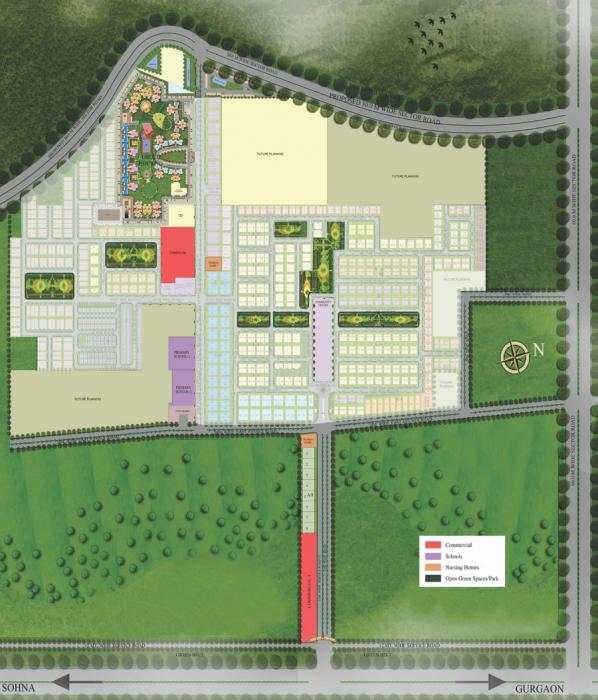Supertech Hill Town Plot - Master Plan