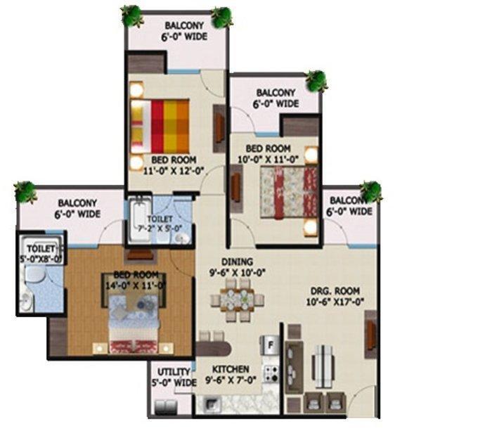 Supertech Regina Tower - Floor Plan