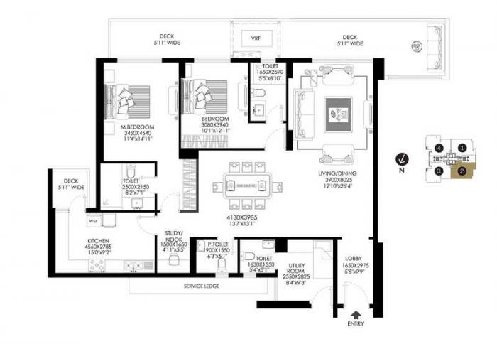 DLF The Crest - Floor Plan