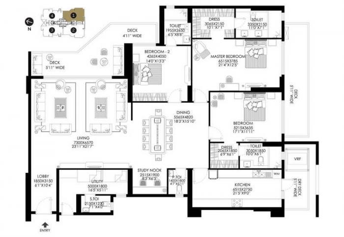 DLF The Crest - Floor Plan
