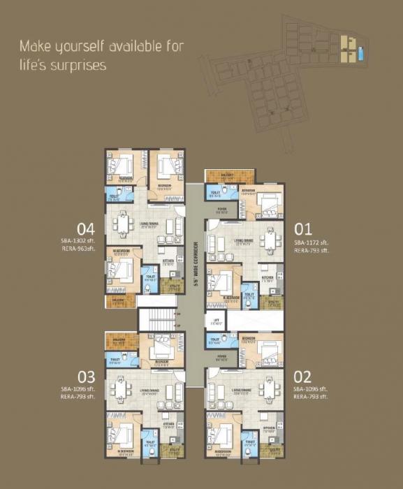 Navajyothi Nava Vaibhava A Block - Site Plan