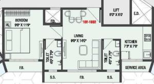 Om Aditya Paraiso - Floor plan