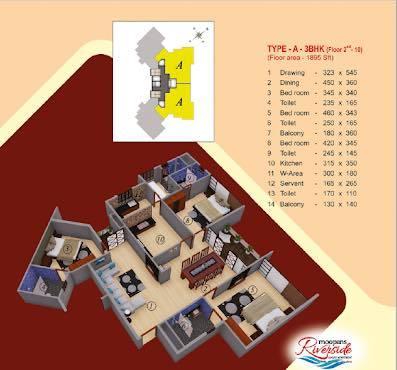 Moopans Riverside - Floor Plan