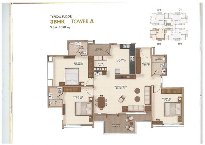 Narayan Luxuria - Floor Plan