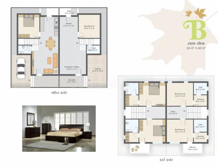 Nilkanth Villa - Floor Plan