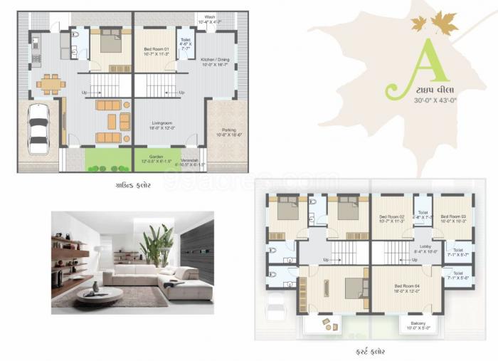 Nilkanth Villa - Floor Plan