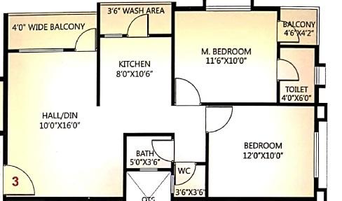 Mithali Residency - Floor Plan