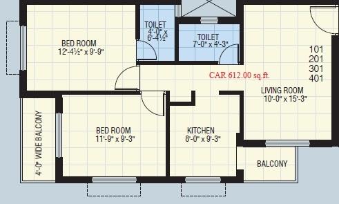 Shree Mangal Murty Apartment - Floor Plan
