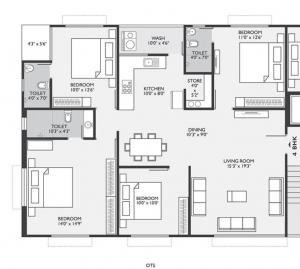 Bathani Cloud 3 - Floor plan
