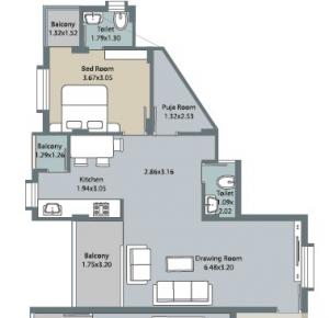 Om Harmony 2 - Floor plan
