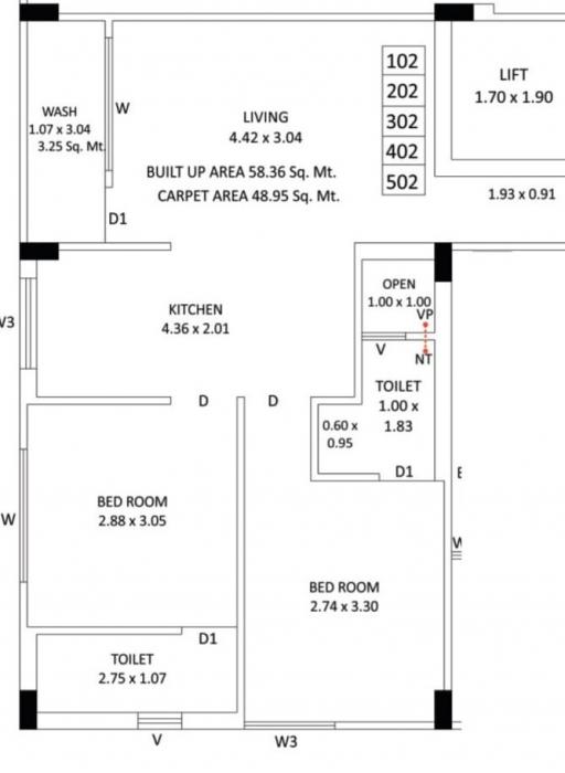 Parth Shivam Apartment - Floor Plan