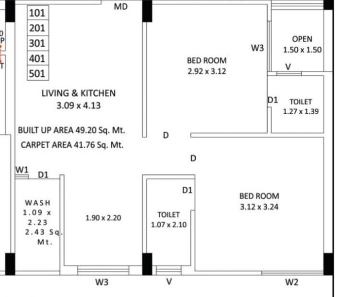 Parth Shivam Apartment - Floor Plan