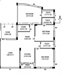 Nandan Residency - Floor plan