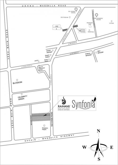 Rajhans Synfonia - Locality