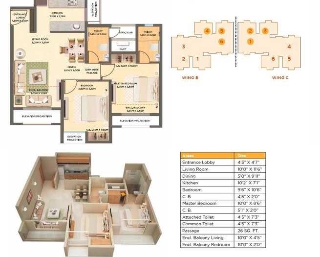 Dosti West County - Floor Plan