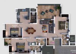 Siddhant Palace Orchids Phase II - Floor plan