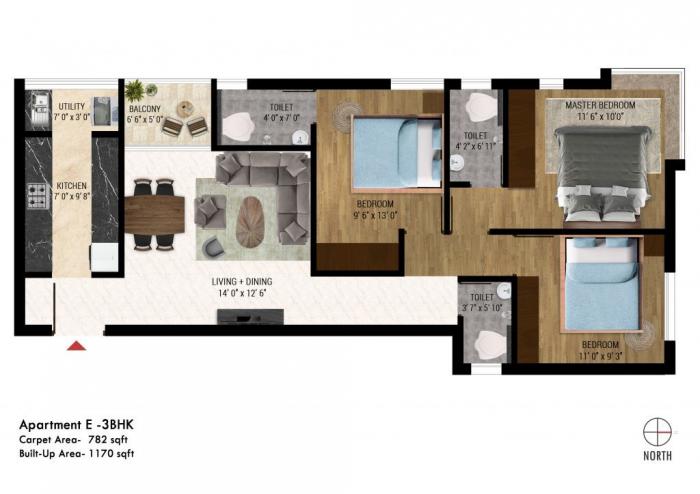 Paramount Aden Tower - Floor Plan
