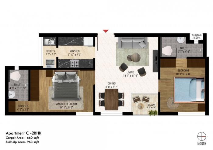 Paramount Aden Tower - Floor Plan