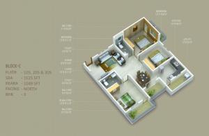 Navajyothi Nava Vaibhava B and C Block - Floor plan