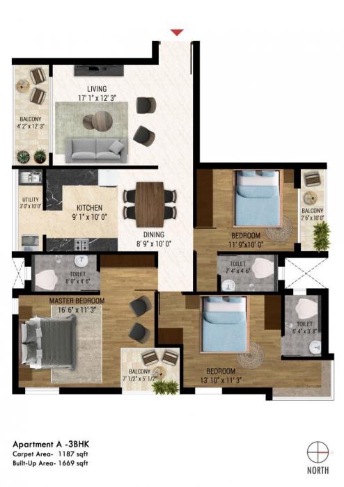 Paramount Aden Tower - Floor Plan