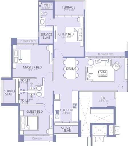 GeeCee Cloud 36 - Floor Plan
