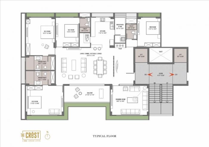 Swastik The Crest - Floor Plan