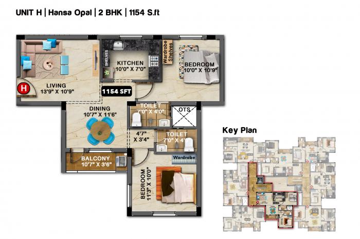 Hansa Opal - Floor Plan