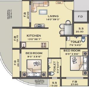 Krishna Apartment - Floor plan