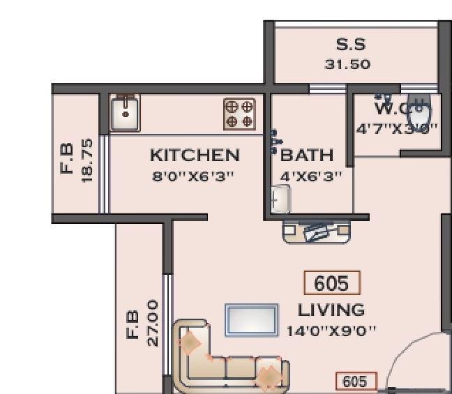 Krishna Apartment - Floor Plan