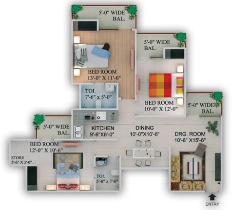 Supertech Cape Town - Floor Plan