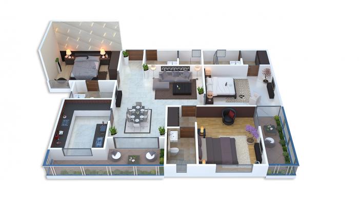 Melodia Apartment - Floor Plan