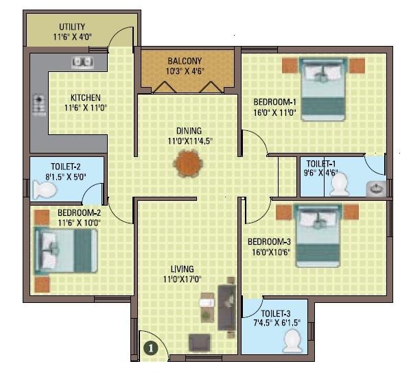 Sree Daksha Utkarsh - Floor Plan