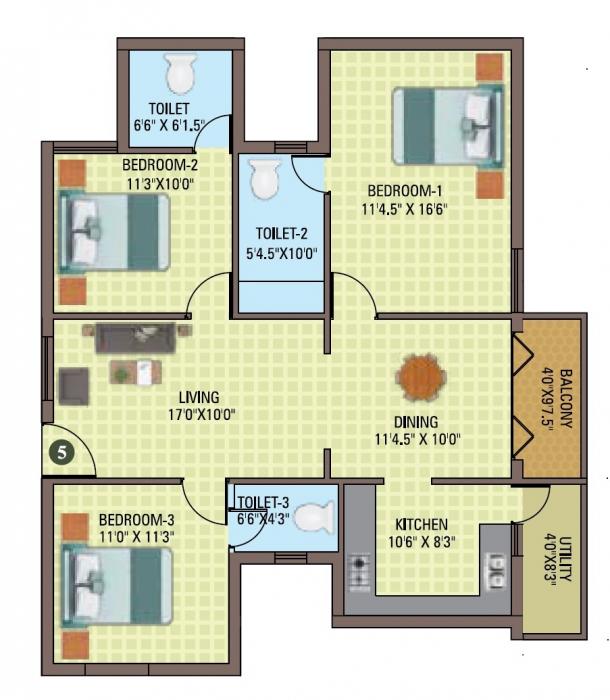 Sree Daksha Utkarsh - Floor Plan
