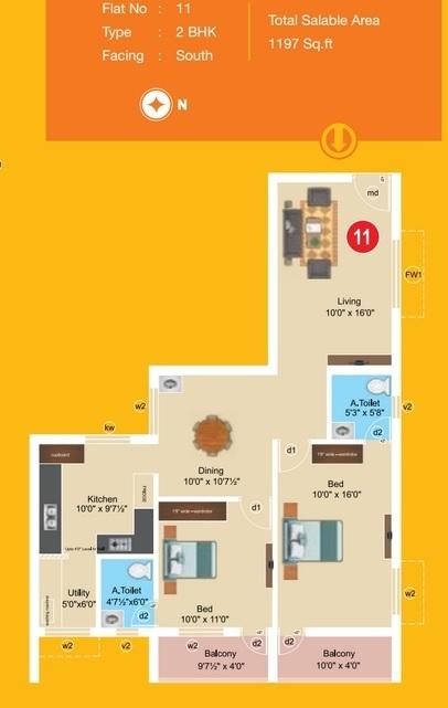 Sree Dakshas Aashritha - Floor Plan