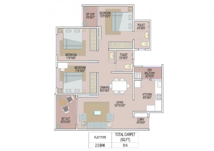 Nivasa Elevia - Floor Plan