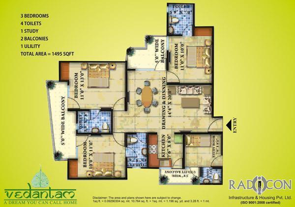 Radicon Vedantam - Floor Plan