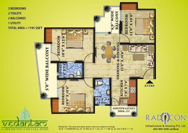 Radicon Vedantam - Floor Plan